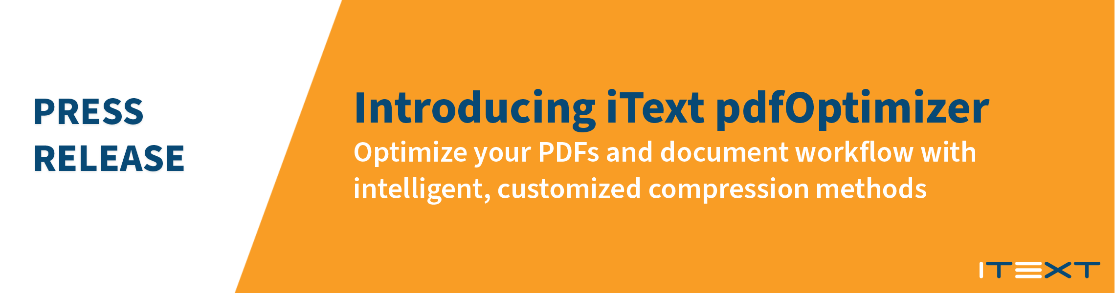 press release introducing iText pdfOptimizer