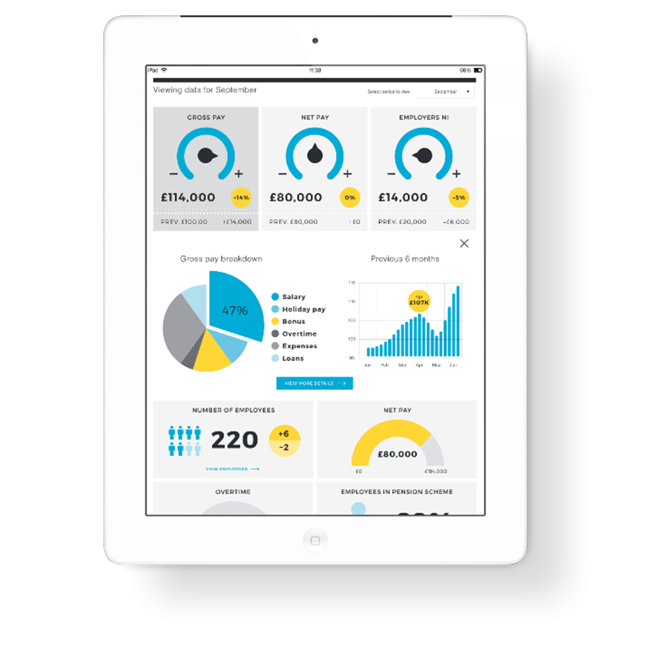 An example representation of PayDashboard’s user-frtiendly payslip portal