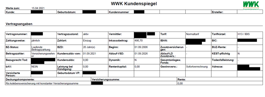 extract customer policy report