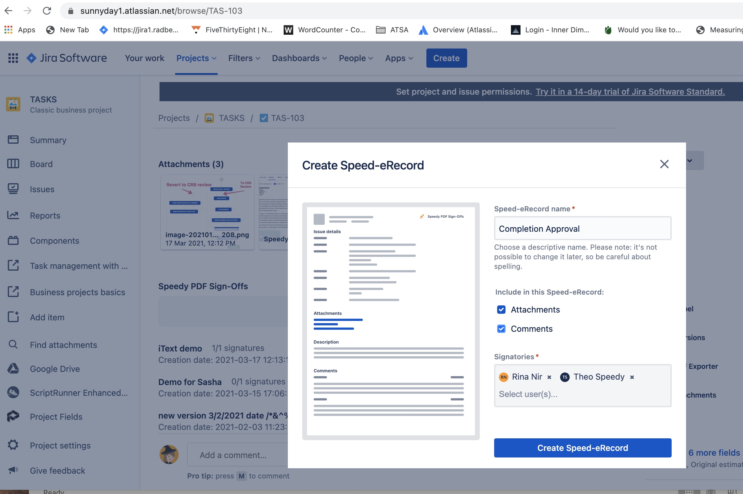 speedy for jira