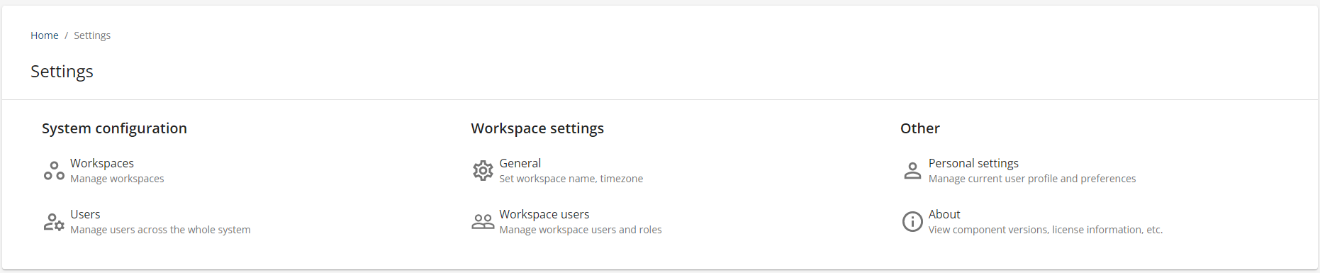 Screenshot of iText pdf2Data Manager Settings