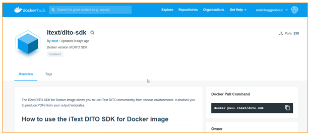 iText DITO Docker image