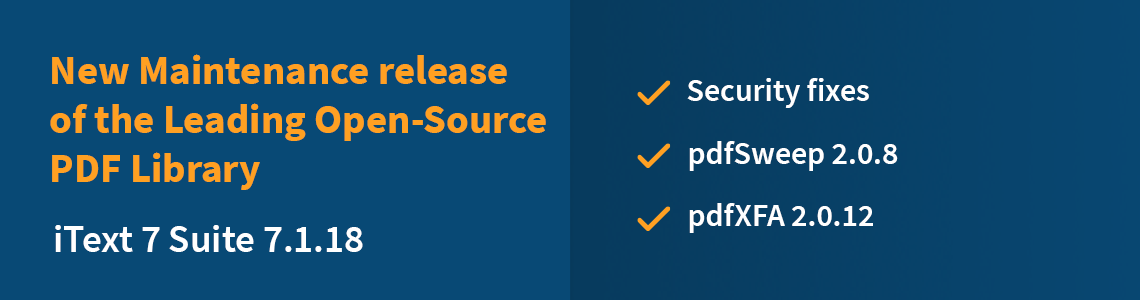 iText 7.1.18 Maintenance release