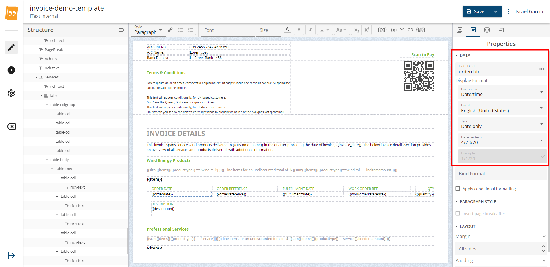 DITO date field properties