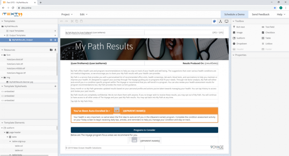 Dito Case study , mypath result template