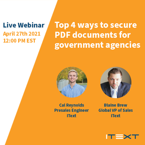 Live Webinar: Top 4 ways to secure PDF documents for government agencies