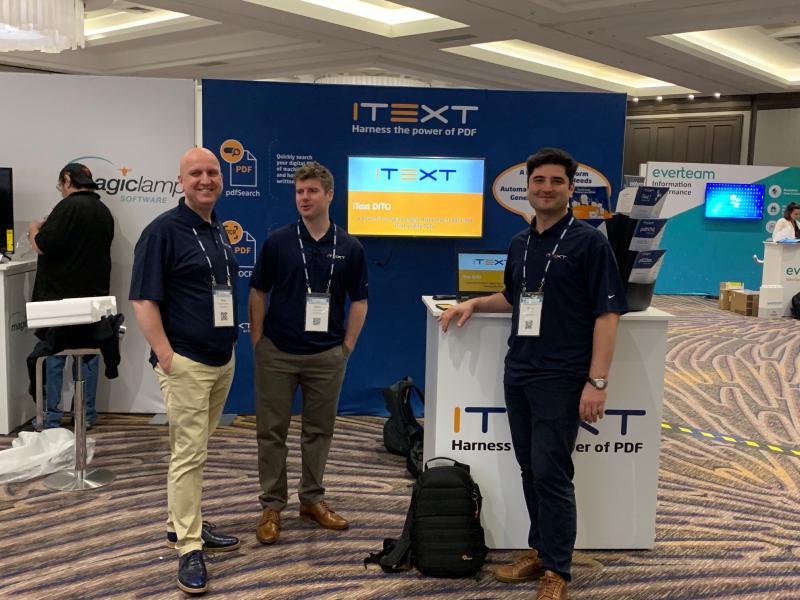iText staffs at the AIIM 2019 Conference, San Diego 