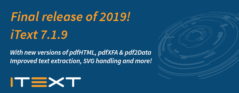 iText 7.1.9 release