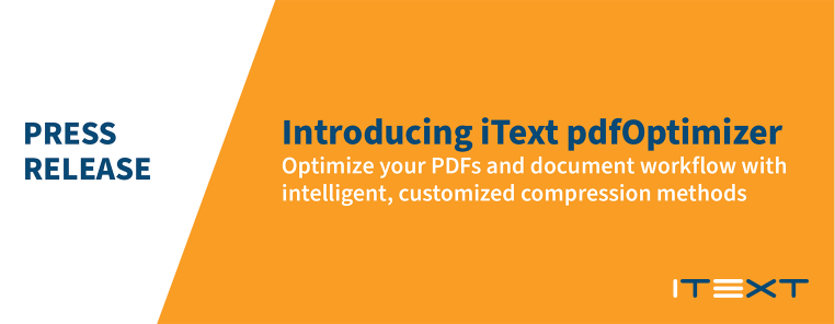 Press release: Introducing iText pdfOptimizer