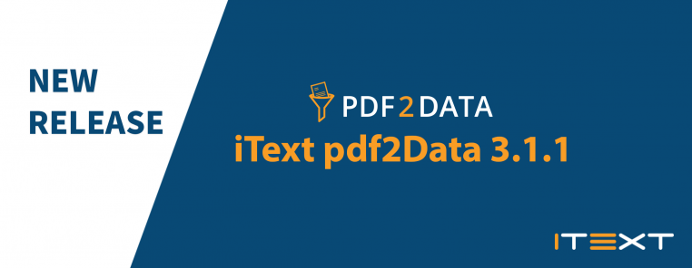 iText pdf2Data 3.1.1 release