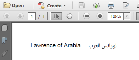 English next to Arabic